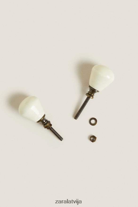 apaļa durvju rokturis (2 iepakojumā) unisex Zara ekru 6ZTV401716 Piederumi