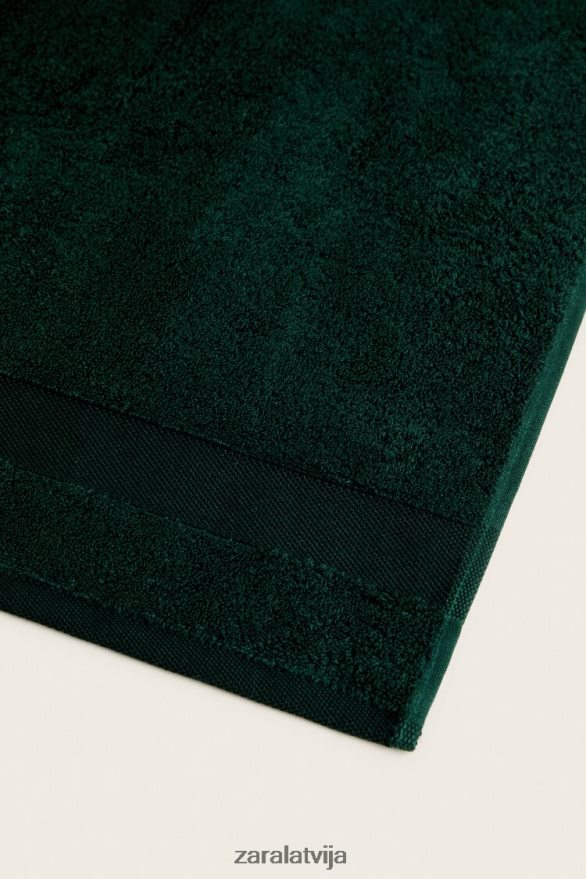 augstākās kvalitātes kokvilnas dvielis unisex Zara tumši zaļa 6ZTV401725 Piederumi