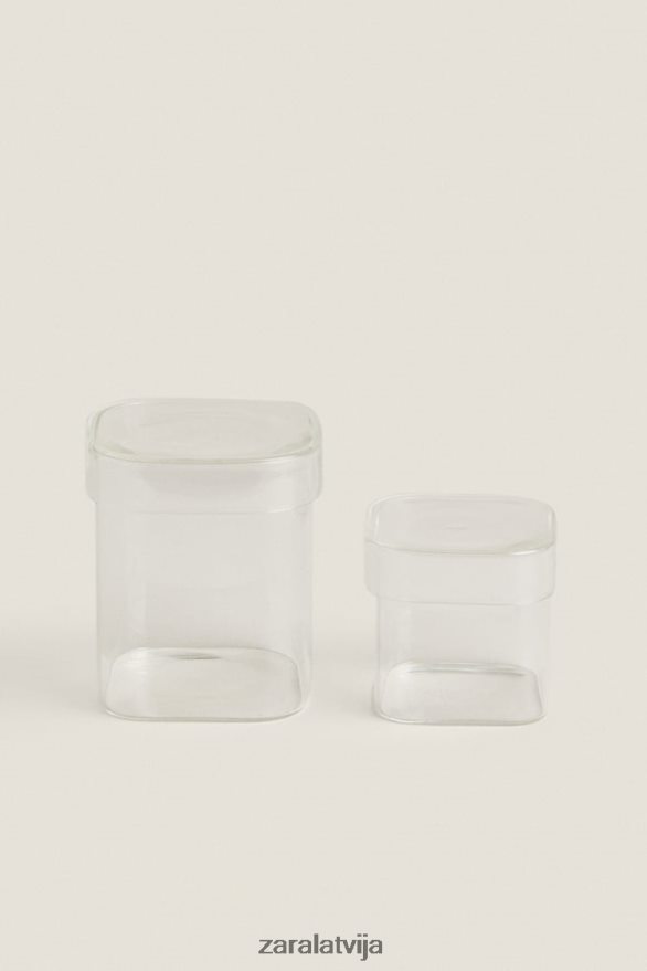 borsilikāta stikla burka ar vāku unisex Zara oriģināls 6ZTV401749 Piederumi