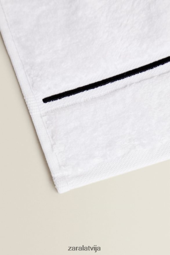 dvielis ar izšūtu apdari unisex Zara melns 6ZTV401728 Piederumi