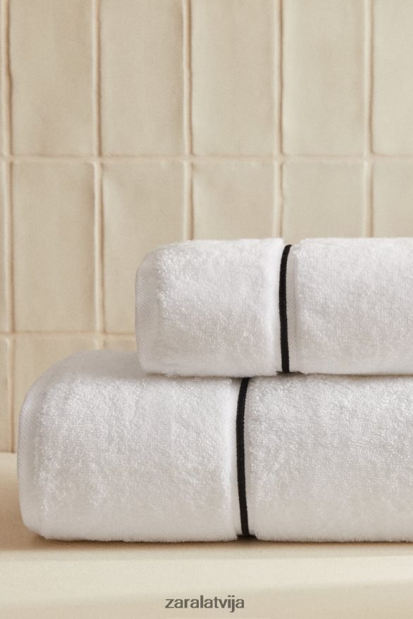 dvielis ar izšūtu apdari unisex Zara melns 6ZTV401728 Piederumi