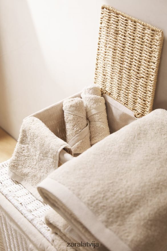 (iepakojumā 3) kokvilnas dvieļi unisex Zara smiltis 6ZTV401753 Piederumi