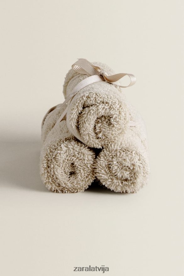 (iepakojumā 3) kokvilnas dvieļi unisex Zara smiltis 6ZTV401753 Piederumi