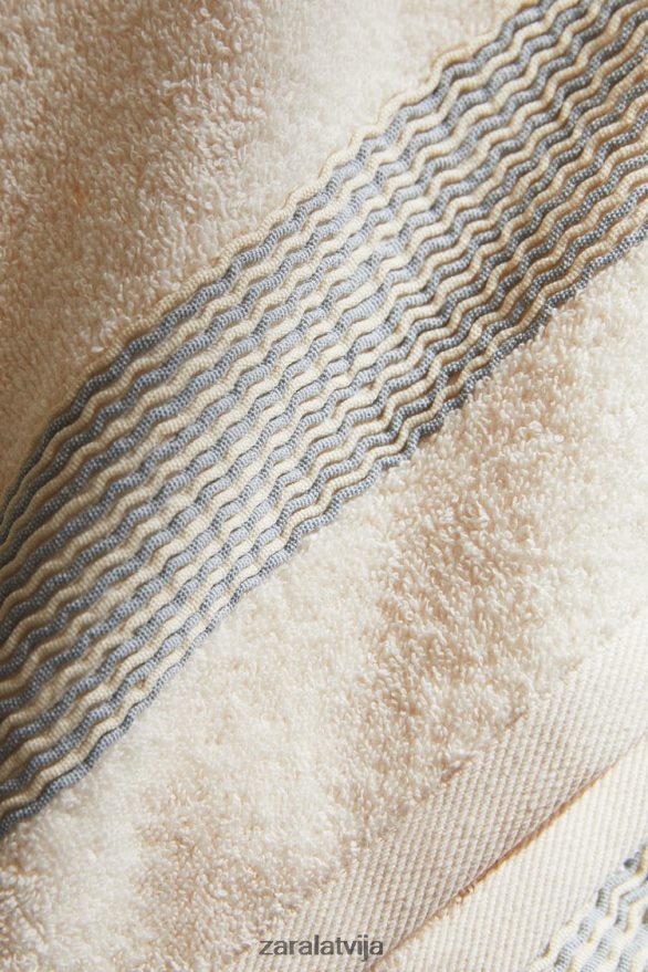 kokvilnas dvielis ar kroku apmali unisex Zara akvamarīns 6ZTV401732 Piederumi