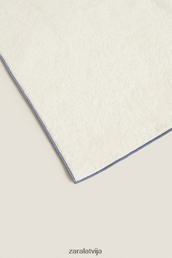 kokvilnas dvielis ar overloku unisex Zara pelēks/zils 6ZTV401737 Piederumi