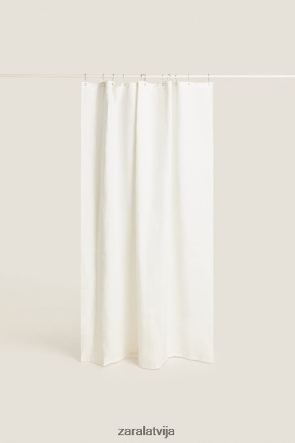 lina dušas aizkars unisex Zara austeru balts 6ZTV401702 Piederumi