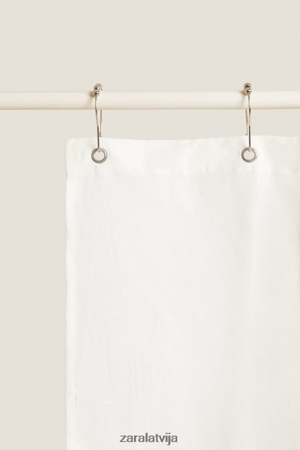 lina dušas aizkars unisex Zara austeru balts 6ZTV401702 Piederumi