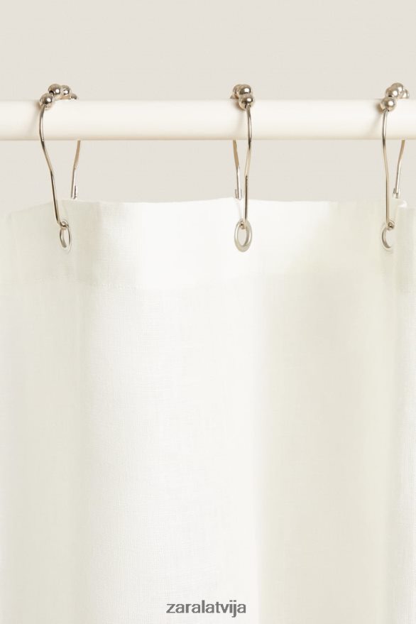 lina dušas aizkars unisex Zara austeru balts 6ZTV401702 Piederumi