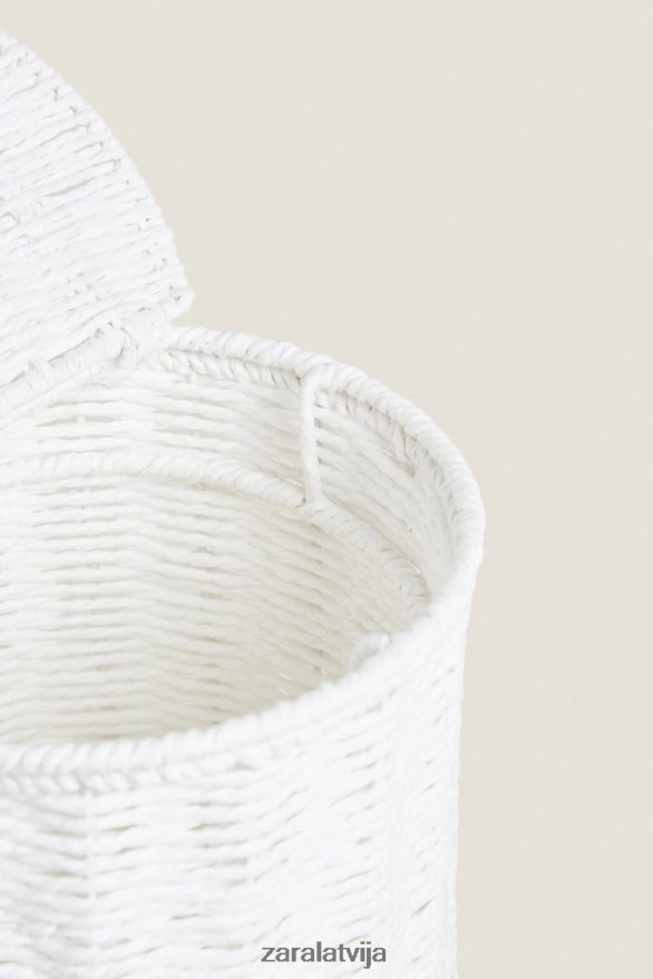 makulatūras grozs ar noņemamu vāku unisex Zara balts 6ZTV401707 Piederumi