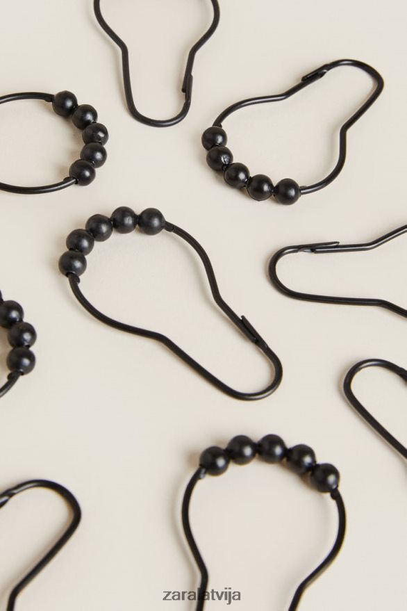 metāla aizkaru gredzeni unisex Zara melns 6ZTV401731 Piederumi