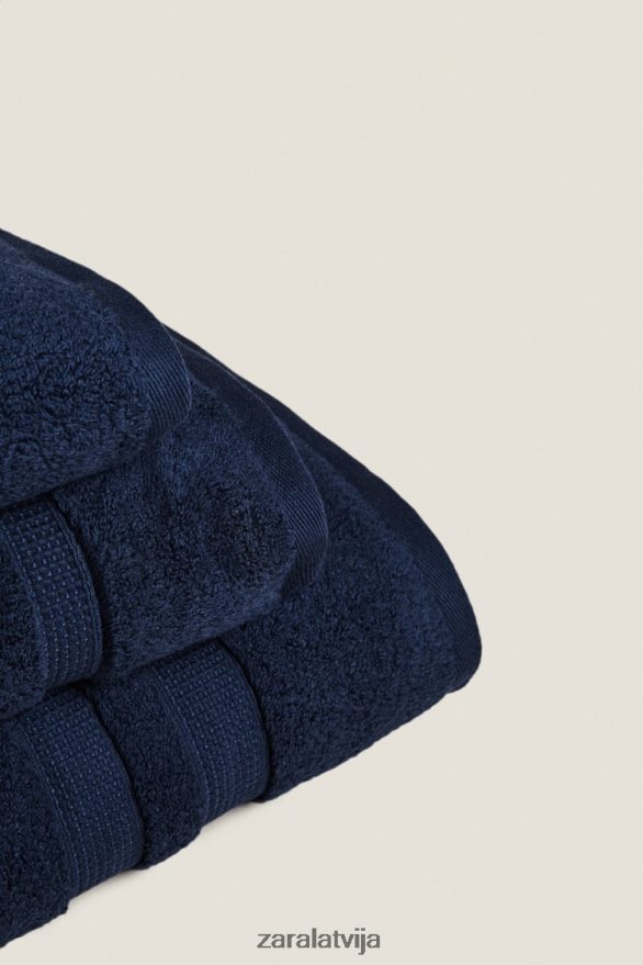 īpaši mīksts dvielis ar dubultu apmali unisex Zara jūras zils 6ZTV401752 Piederumi