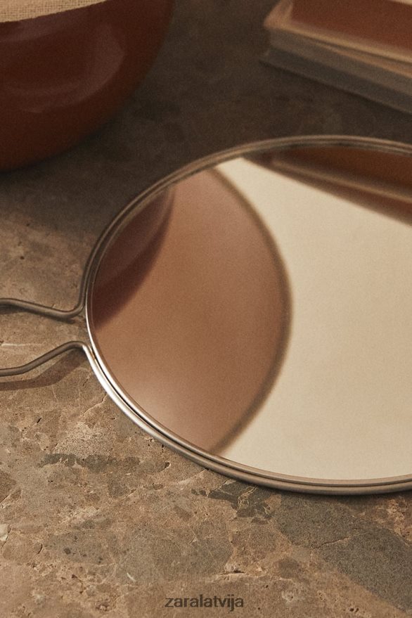 rokas spogulis ar tērauda rāmi unisex Zara matēts sudrabs 6ZTV401750 Piederumi