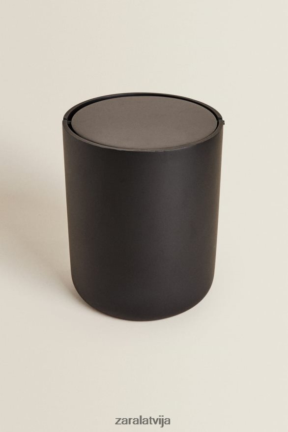 sveķu makulatūras grozs ar vāku unisex Zara melns 6ZTV401723 Piederumi