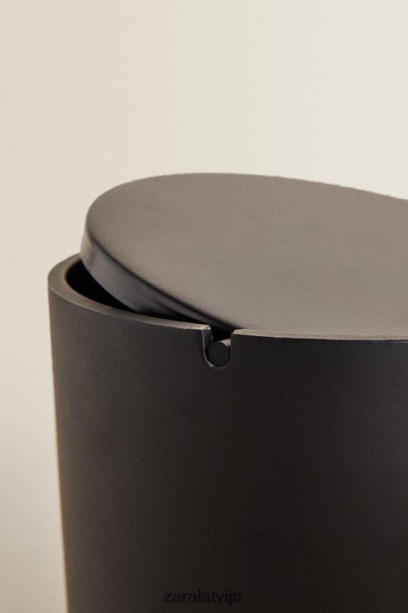 sveķu makulatūras grozs ar vāku unisex Zara melns 6ZTV401723 Piederumi