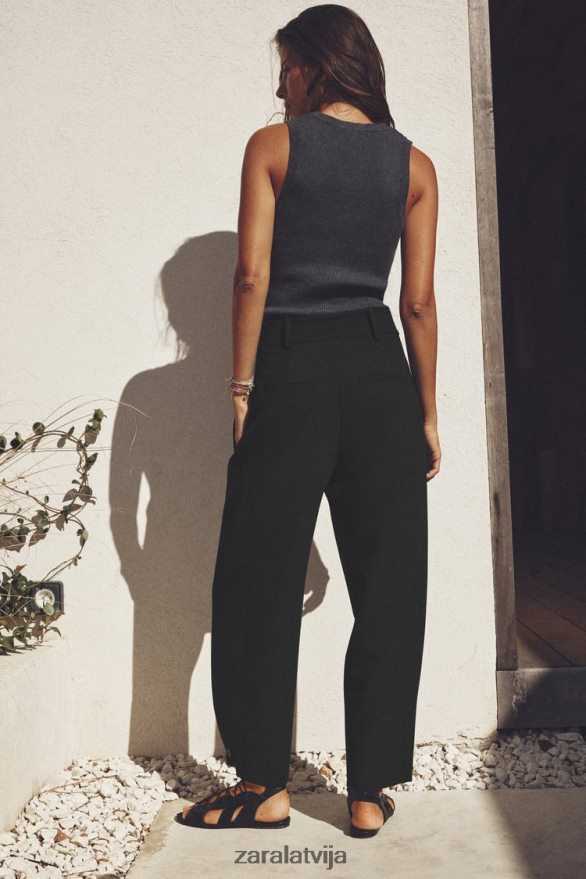 kroku konusveida bikses sievietes Zara melns 6ZTV40874 apģērbs