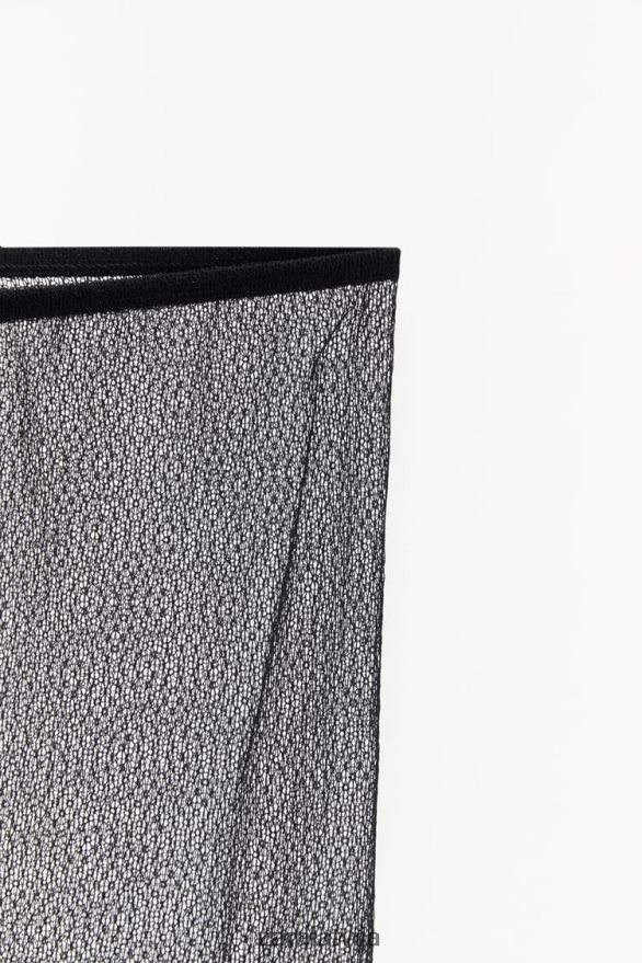 mežģīņu legingi sievietes Zara melns 6ZTV40497 apģērbs