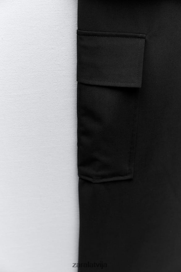 neilona skorts sievietes Zara melns 6ZTV40495 apģērbs