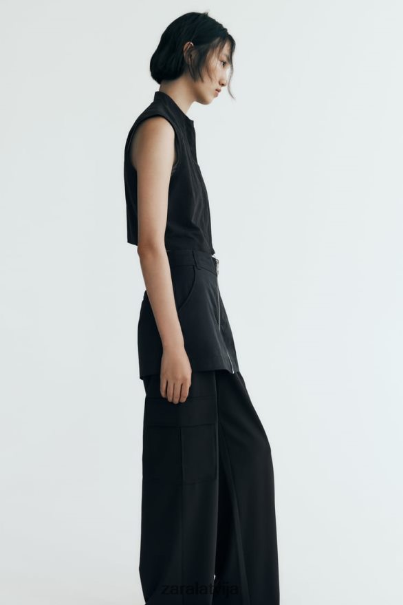 neilona skorts sievietes Zara melns 6ZTV40495 apģērbs