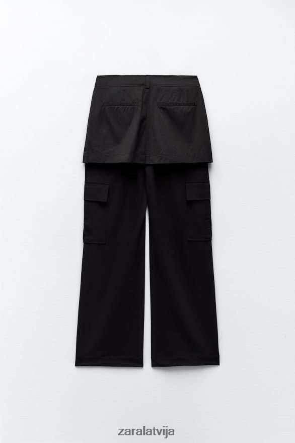 neilona skorts sievietes Zara melns 6ZTV40495 apģērbs