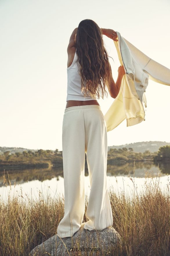 platas plīša bikses sievietes Zara ledus 6ZTV40501 apģērbs