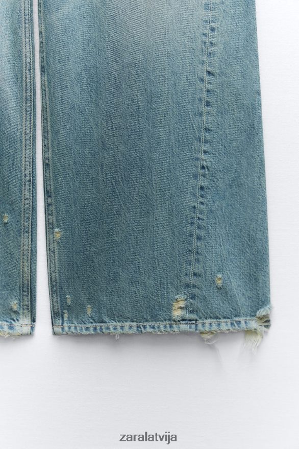 mazstāvu īpaši platas trf džinsi sievietes Zara zils 6ZTV40503 apģērbs