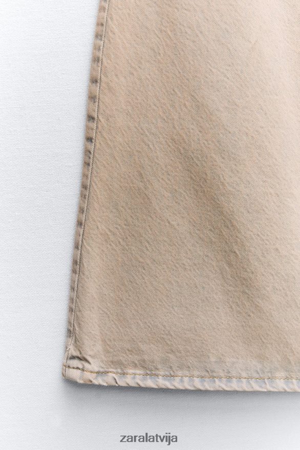 z1975 pārkrāsoti palazzo džinsi sievietes Zara rozā 6ZTV40508 apģērbs