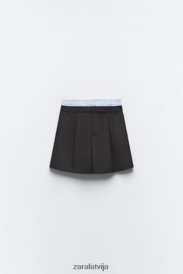 kroku apakšveļas šorti sievietes Zara melns 6ZTV40543 apģērbs