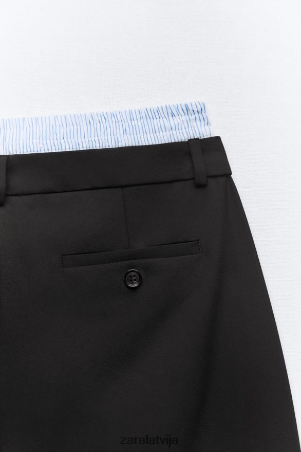 kroku apakšveļas šorti sievietes Zara melns 6ZTV40543 apģērbs