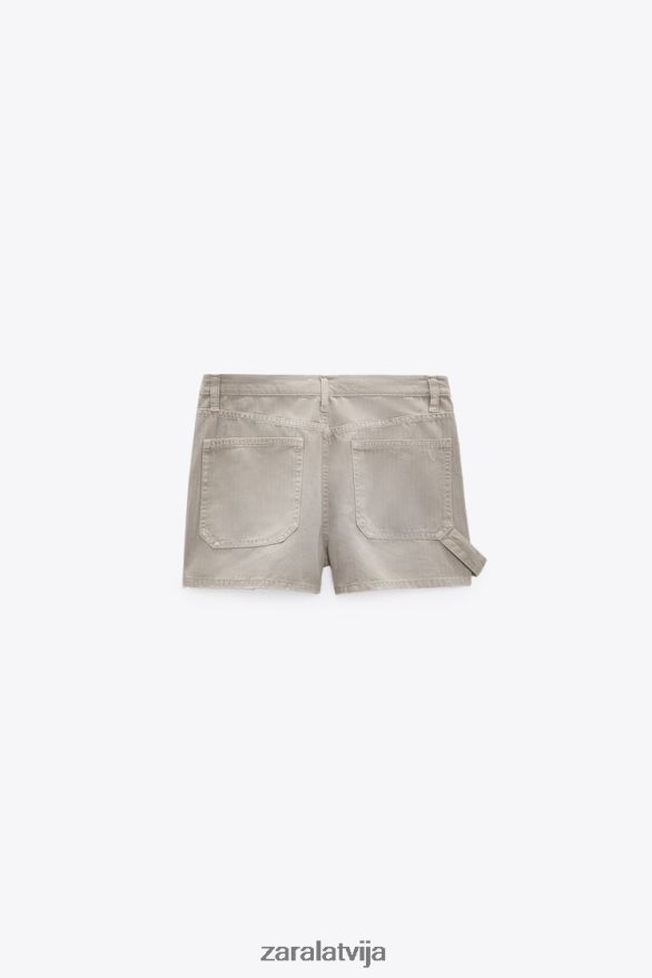 trf daudzstāvu kravas šorti sievietes Zara akmens 6ZTV40610 apģērbs