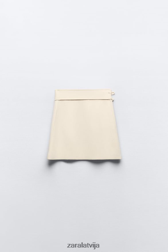 adīti svārki ar sprādzēm sievietes Zara ekru 6ZTV40726 apģērbs