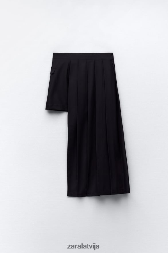 asimetriski kroku svārki sievietes Zara tumša flote 6ZTV40724 apģērbs