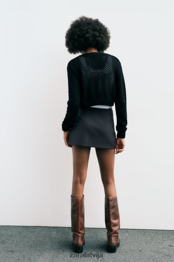 asimetrisks skorts sievietes Zara benzīna zils 6ZTV40528 apģērbs