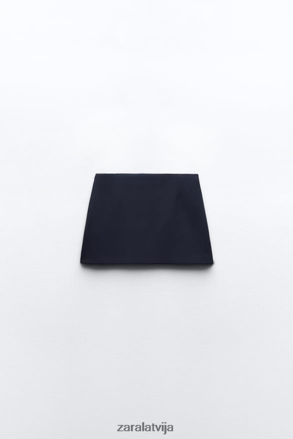 asimetrisks skorts sievietes Zara benzīna zils 6ZTV40528 apģērbs