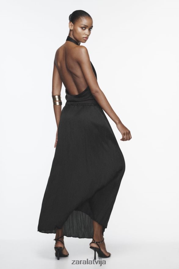 gari grumbu efekta svārki sievietes Zara melns 6ZTV40694 apģērbs