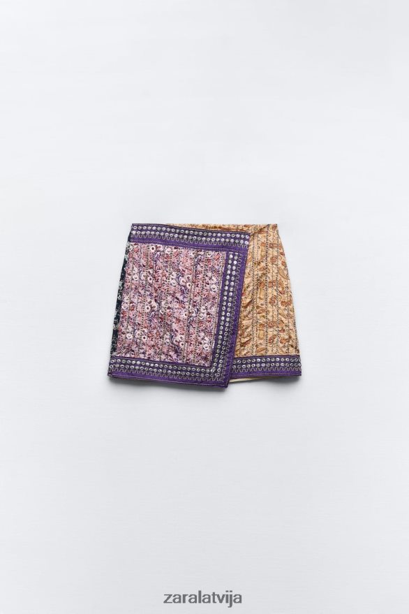 izšūti spoguļi mini svārki sievietes Zara daudzkrāsains 6ZTV40642 apģērbs