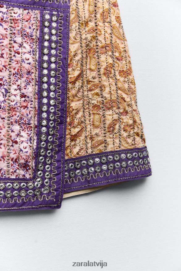 izšūti spoguļi mini svārki sievietes Zara daudzkrāsains 6ZTV40642 apģērbs