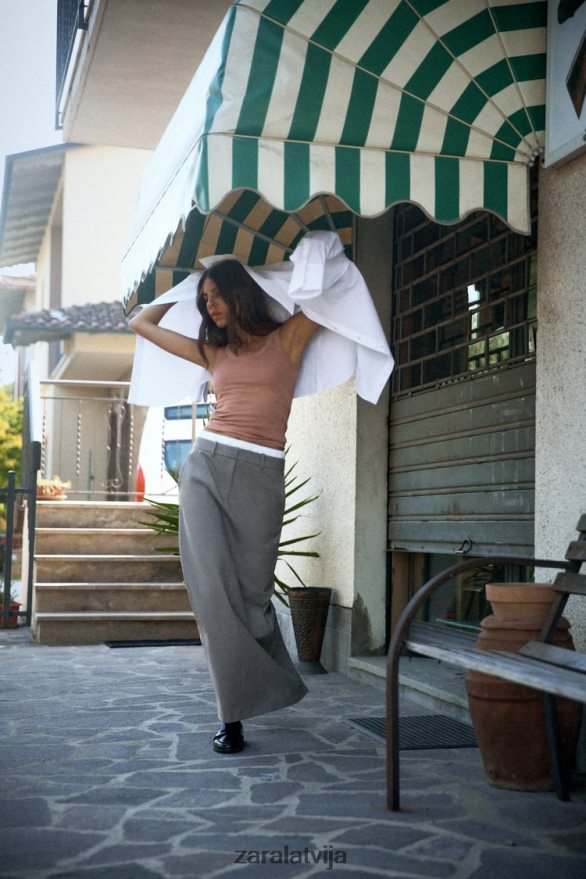 jaukti boksera svārki sievietes Zara pelēks 6ZTV40630 apģērbs