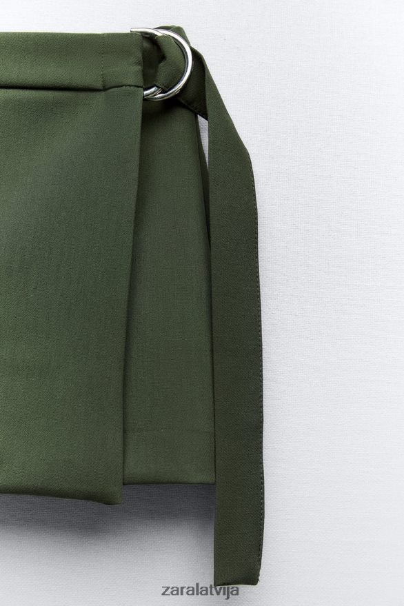 jostas kravas skorts sievietes Zara tumšs haki 6ZTV40542 apģērbs