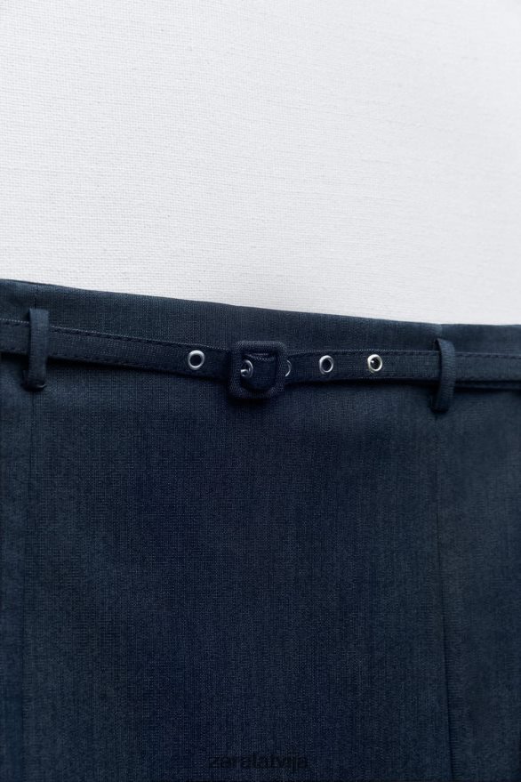 jostas skorts sievietes Zara indigo 6ZTV40608 apģērbs