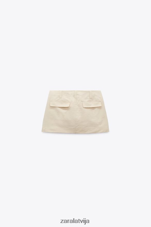 kabatas skorts sievietes Zara bēšs 6ZTV40614 apģērbs