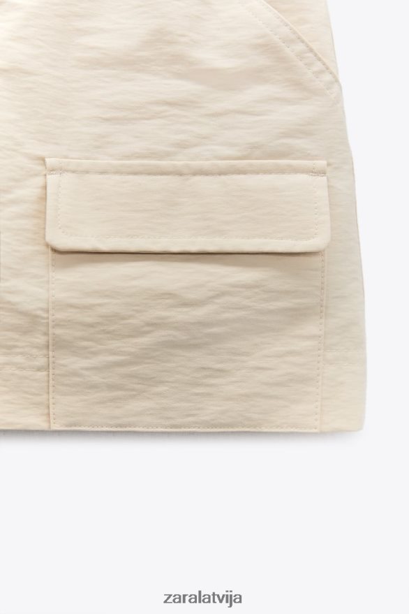 kabatas skorts sievietes Zara bēšs 6ZTV40614 apģērbs