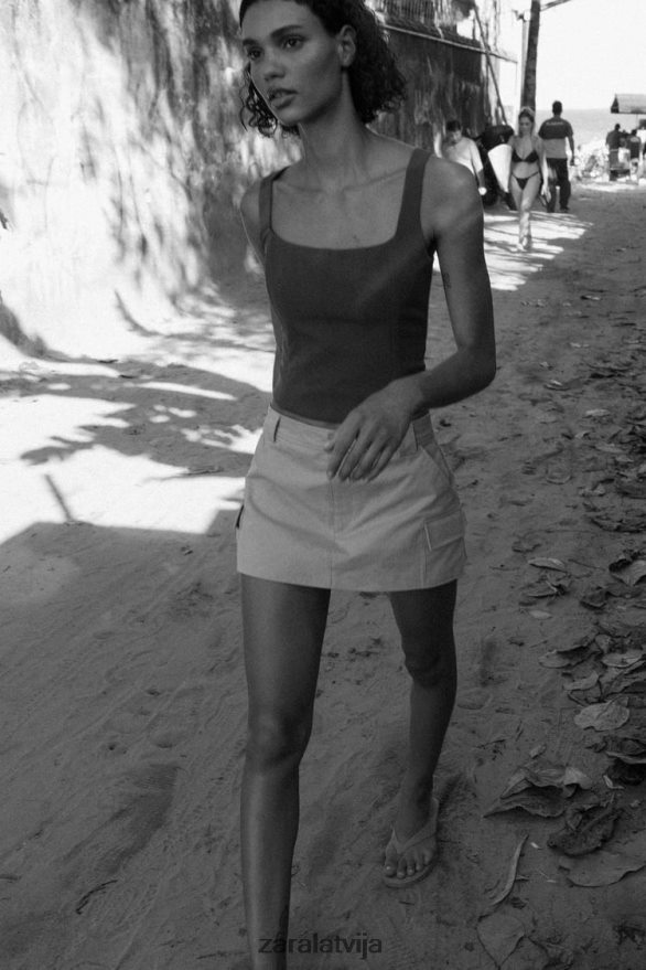 kabatas skorts sievietes Zara pelni 6ZTV40623 apģērbs