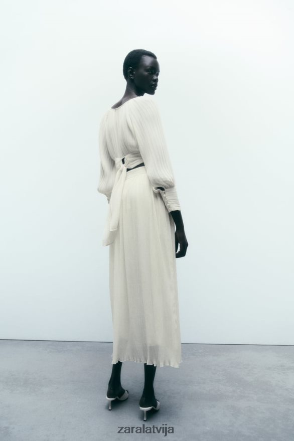 kroku midi svārki sievietes Zara austeru balts 6ZTV40700 apģērbs
