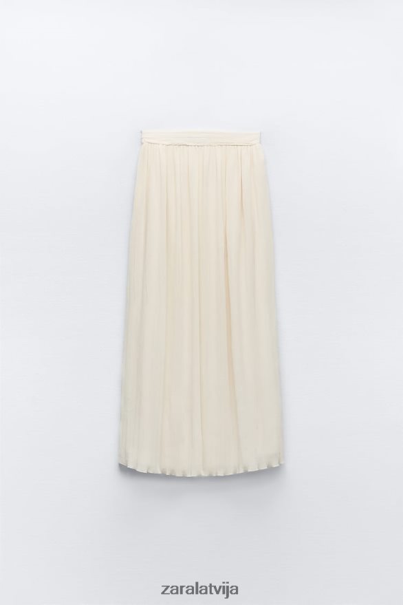 kroku midi svārki sievietes Zara austeru balts 6ZTV40700 apģērbs