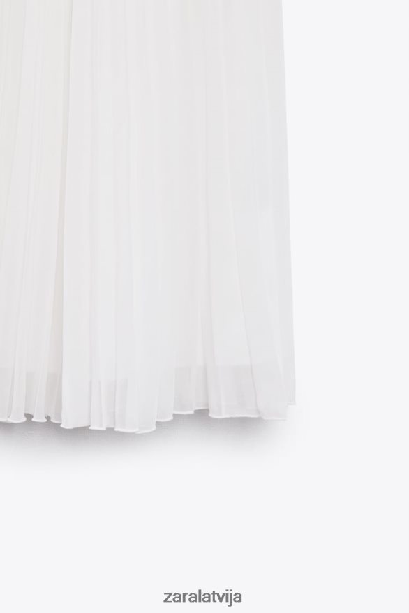 kroku midi svārki sievietes Zara balts 6ZTV40672 apģērbs