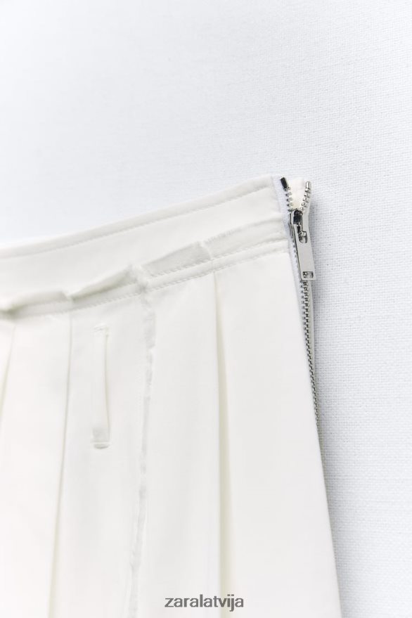 kroku midi svārki sievietes Zara ekru 6ZTV40718 apģērbs