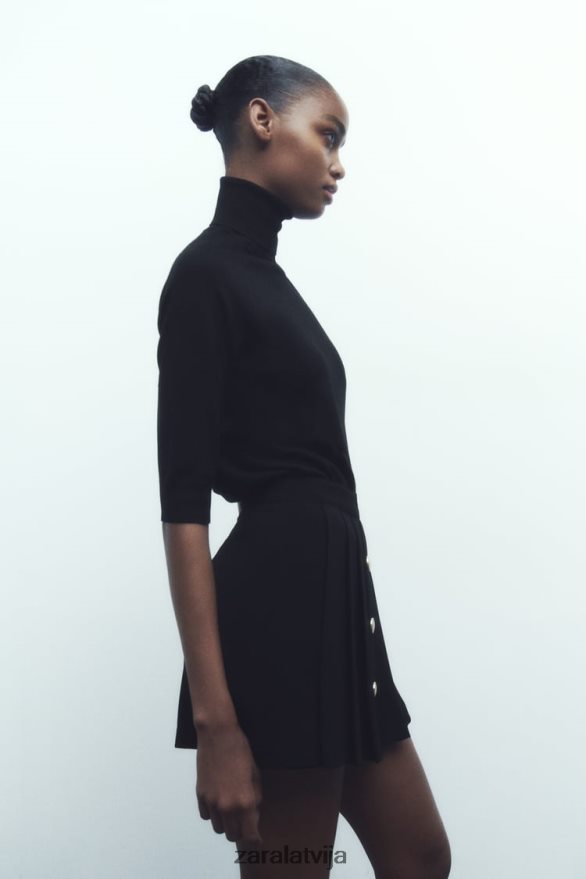 kroku skorts sievietes Zara melns 6ZTV40539 apģērbs