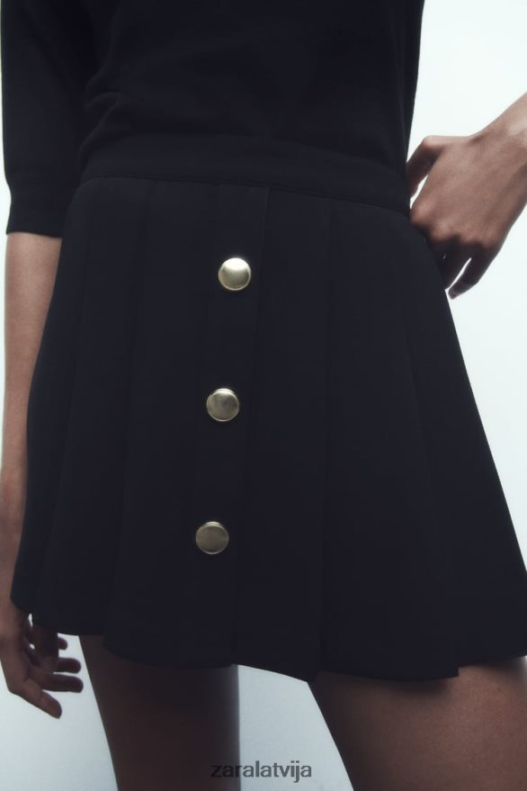 kroku skorts sievietes Zara melns 6ZTV40539 apģērbs