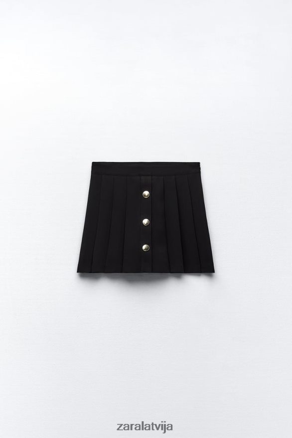 kroku skorts sievietes Zara melns 6ZTV40539 apģērbs