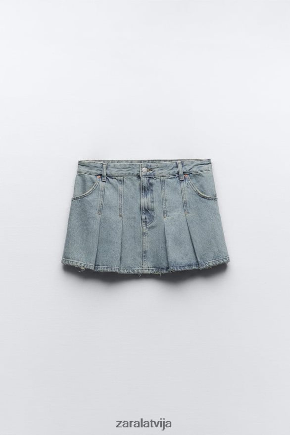 kroku trf džinsa svārki sievietes Zara zils 6ZTV40716 apģērbs